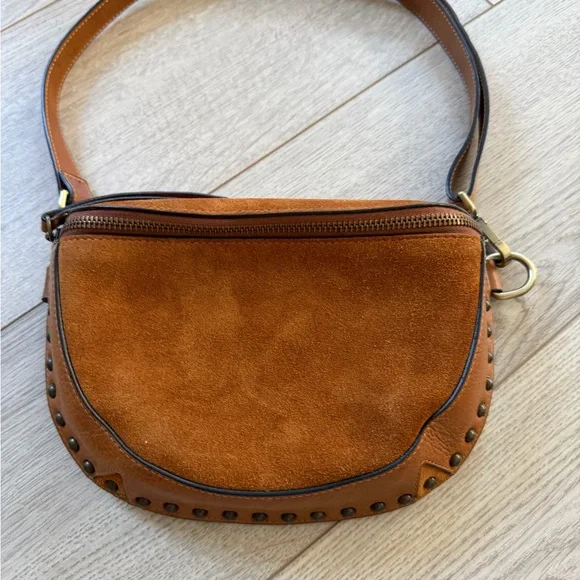 Sundance Leather Sling/Belt Bag Made In Italy leather suede - Picture 2 of 6